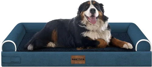 Vista 107 de NANUYA - Cama ortopédica para perros de tamaño mediano/grande, lavable: Camas con almohada para perros de tamaño mediano/grande, sofá de espuma