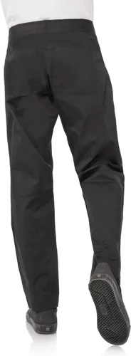 Vista 2 de Chef Works Pantalones de chef ligeros y delgados para hombre Negro