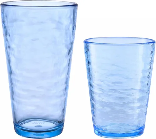 Vista 17 de RIPPLE- Juego de 4 vasos acrílicos de 16 onzas, sin BPA, apilables, aptos para lavavajillas, transparentes