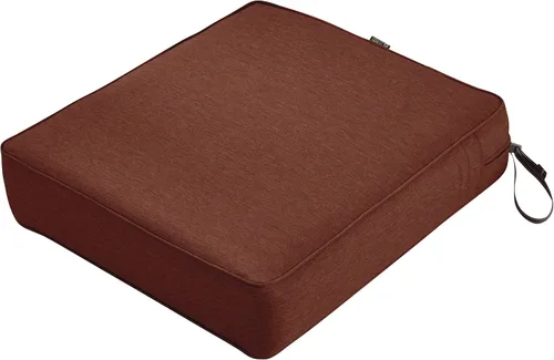 Vista 31 de Classic Accessories Ravenna - Cojín de asiento de patio resistente al agua de 21 x 19 x 5 pulgadas, verde azulado, cojín de sofá de dos plazas