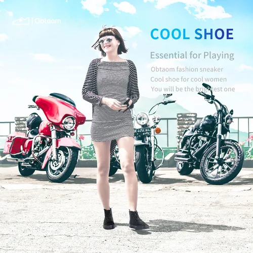 Vista 5 de Obtaom Zapatos de lona de alta calidad para mujer/hombre para jugar a media pantorrilla, zapatillas de deporte de moda casuales con cordones de alta