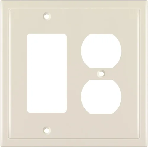 Vista 73 de Henne Bery Placa decorativa de pared con borde moderno, tapa de tomacorriente para cubrir enchufe, aleación de zinc maciza duradera