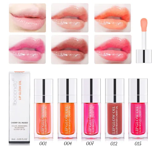 Vista 2 de Aceite hidratante para labios, brillo labial hidratante, aceite de labios voluminoso, brillo no pegajoso de larga duración, tinte de aceite