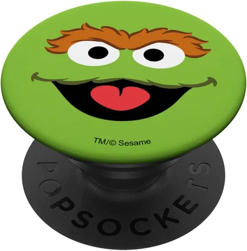 Vista 6 de Sesame Street Oscar the Grouch Face PopSockets MagSafe PopGrip para iPhone