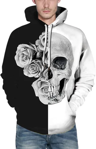 Vista 3 de Chaos World Men's Novelty Hoodie Realistic 3D Print Pullover Unisex Casual Sweatshirt