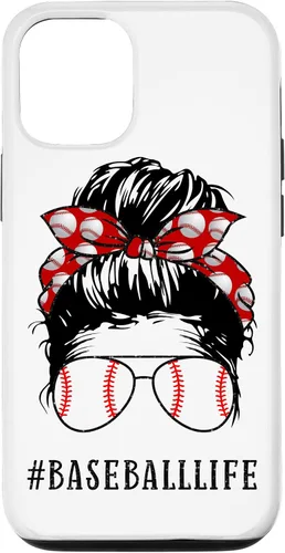 Vista 28 de Mom Messy Hair Bun Aviators Glasses Baseball Mother Life Case for iPhone 17
