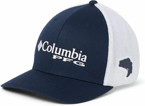 Vista 3 de Columbia - Gorra de malla con bandera con árboles unisex para adultos, corona alta