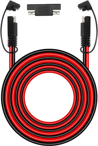 Vista 10 de MOOKEERF Cable de extensión SAE – 10 AWG, 3 pies, 2 cables de desconexión rápida, cable de extensión de cargador de batería, resistente, adaptador