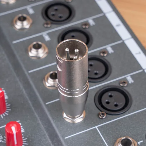 Vista 6 de Paquete de 2 adaptadores TRS a XLR de 1/4, adaptador equilibrado de 1/4 de pulgada macho a XLR macho para mezclador, micrófono