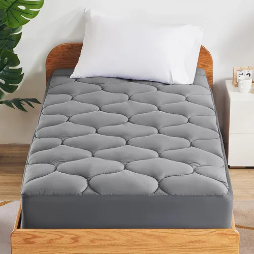 Vista 9 de SLEEP ZONE Funda acolchada para colchón tamaño individual, suave y esponjosa, con bolsillo profundo de 8 a 21 pulgadas, tamaño individual Protector