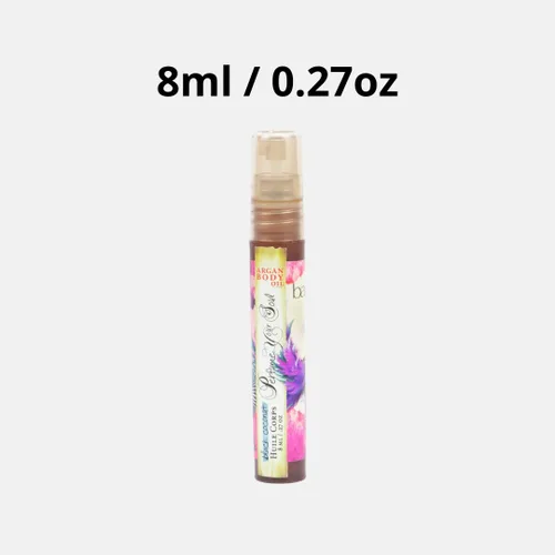Vista 4 de Barefoot Venus Mini aceite corporal de argán tamaño viaje - 0.3 fl oz (coco negro)