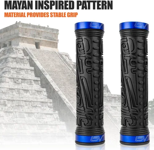 Vista 3 de BV mango para manubrio de bicicleta, con seguro doble para MTB, BMX, montaña, pendientes y bicicleta plegable