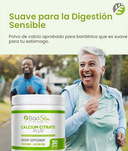 Vista 8 de BariSlim Bariatric Calcium Citrate Plus Powder - 600 mg, 30 porciones