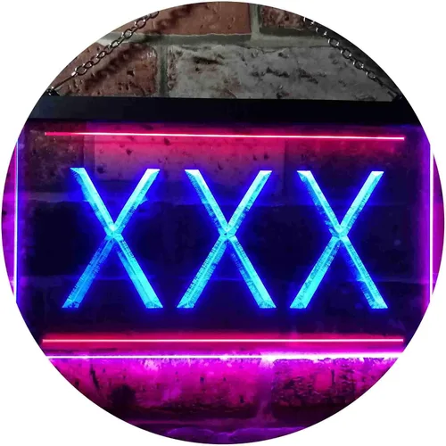 Vista 12 de ADVPRO XXX - Letrero de neón LED de doble color iluminado para adultos, color azul y rojo, 12 x 8.5 pulgadas, st6s32-i0791-br