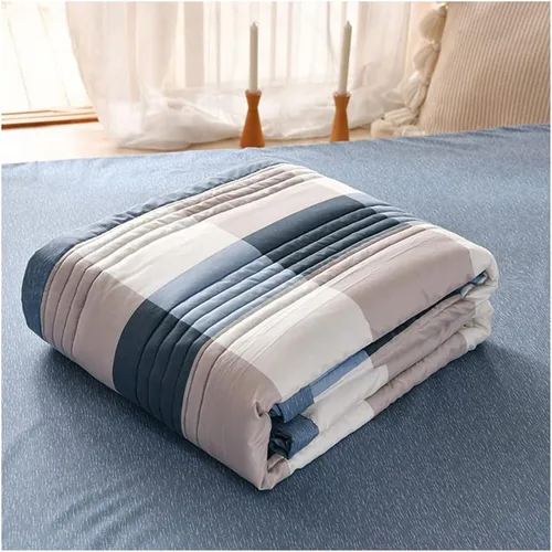 Vista 17 de ZTGL Edredón de verano fino, ligero, acolchado alternativo al plumón, manta de cama suave y ligera para todas las estaciones, lavable a máquina, A
