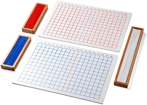 Vista 3 de Kghios Tabla Montessori de suma y resta de material de juguetes de matemáticas Montessori para niños pequeños, tabla de suma y resta