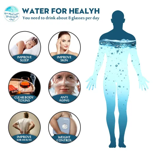 Vista 4 de Taza de agua rica en hidrógeno, ionizador de tecnología PEM, generador de agua ionizado recargable por USB, botella de vidrio antioxidante