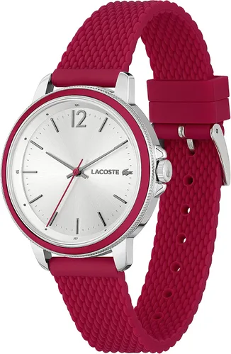 Vista 2 de Lacoste Reloj de cuarzo de acero inoxidable para mujer con correa de silicona rojo 17 Modelo 2001199 Rojo Reloj de cuarzo