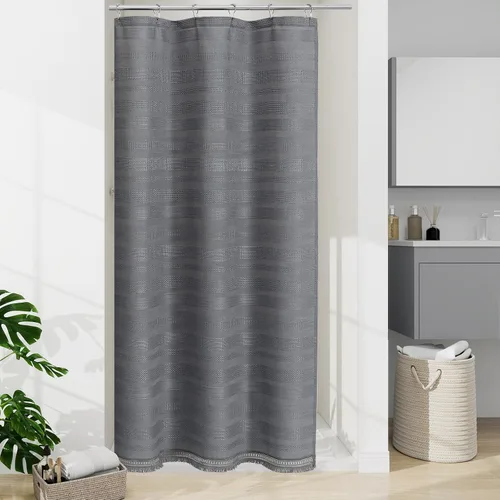 Vista 25 de Cortina de Ducha Pequeña para Cabina Estilo Boho Granja con Borla, Conjunto de Cortina de Ducha de Baño de Lino Bohemio Francés Rústico Elegante