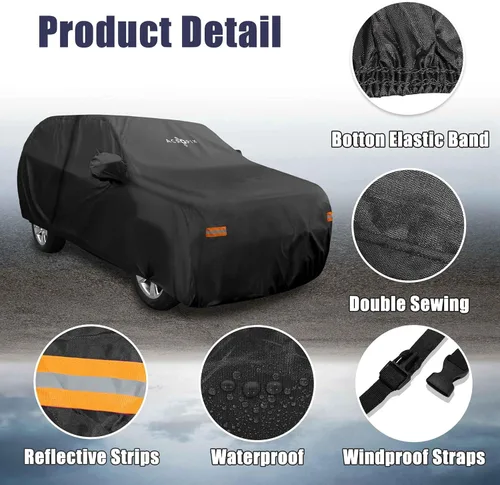 Vista 4 de ACROPIX Funda resistente para automóvil Chevrolet Tahoe de 4 puertas SUV 2007-2020, impermeable, resistente a los rayos UV, protección para todo