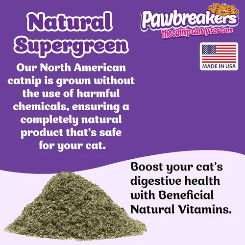 Vista 6 de Pawbreakers® Vitanip® Catnip Cat Treats & Toys - Suplemento nutricional felino Diamond V® - Hierba gatera segura y postbiótica para gatos