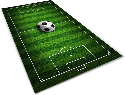 Vista 15 de Alfombra de fútbol para niños, alfombra de fútbol con parte trasera de goma antideslizante para dormitorio de niños, sala de juegos, sala de estar