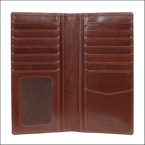Vista 8 de ELIZO Carteras largas para hombre, Bourbon, Cartera larga
