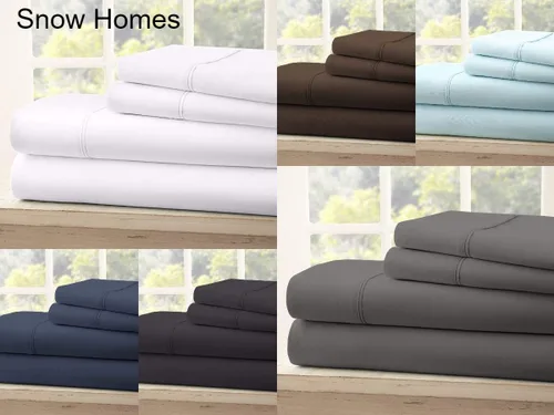 Vista 2 de Juego de ropa de cama de 4 piezas, 800 hilos, 100% algodón egipcio, color negro, sábana bajera ajustable de algodón de fibra larga, se adapta a