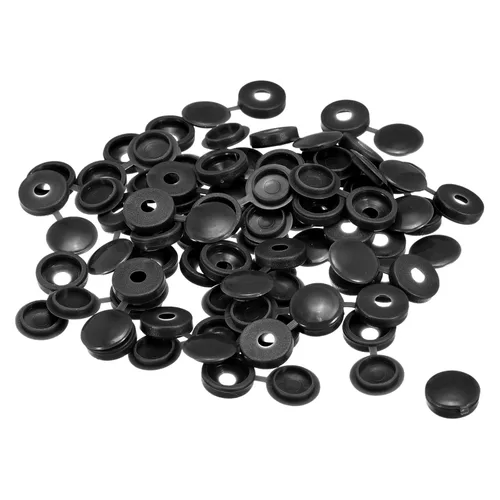 Vista 16 de uxcell 100 tapas de rosca con bisagras de 0.118 pulgadas (0.118 in), cubiertas de plástico para tornillos plegables para arandela, cubierta