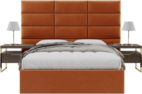 Vista 131 de Vänt - Paneles tapizados de cabecera para montar en la pared, diseño Elizabeth, 120 x 46 pulgadas, configuración de 16 paneles individuales