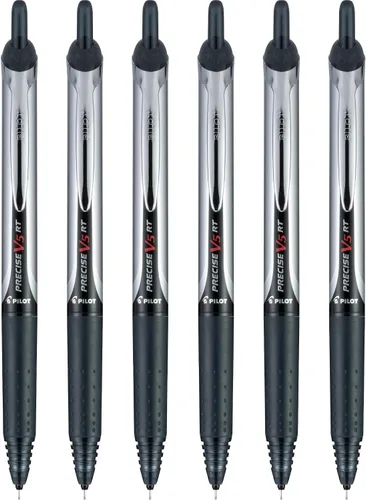 Vista 8 de PILOT, Precise V5, punta extrafina 0.02 in, negro, paquete de 6