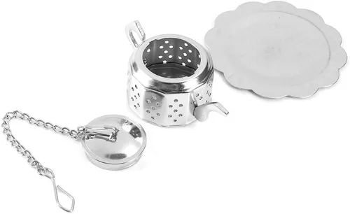 Vista 7 de Infusor de té en forma de tetera, colador de té ultra fino, filtro difusor de filtro de acero inoxidable para tazas de té de grano de hojas sueltas