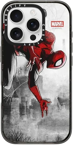 Vista 72 de CASETiFY Funda para iPhone Air, compatible con MagSafe Marvel VS CoLab Protección contra caídas de grado militar 4x de 8.2 pies Funda Capitán