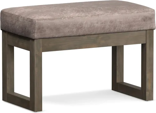 Vista 17 de SIMPLIHOME Milltown - Reposapiés rectangular (26.0 in de ancho) contemporáneo Platino