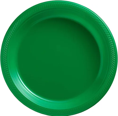 Vista 3 de Big Party Pack Platos de plástico Rojo manzana 50