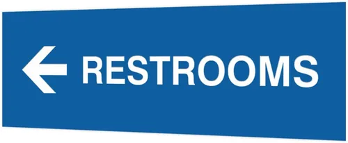 Vista 60 de Signs ByLITA Basic Restrooms - Letrero direccional para pared o puerta (negro), pequeño (paquete de 1)