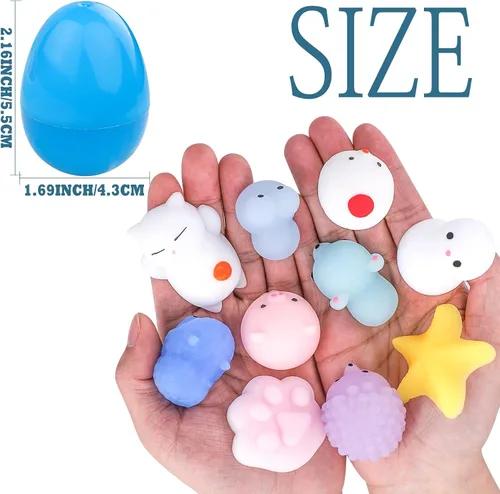 Vista 2 de 36 juguetes esponjosos para niños, mini juguetes para aliviar el estrés para recuerdos de fiesta, juguetes Mochi para niños, premios de aula, regalo