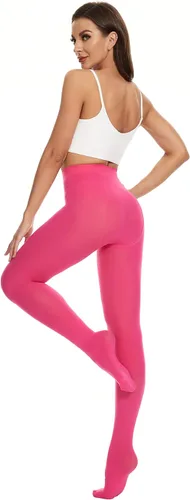 Vista 5 de CozyWow 80D - Mallas semi opacas de colores lisos y suaves, para mujer.