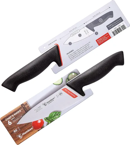 Vista 2 de Cuisine Pro - Cuchillo de chef de 6 pulgadas - Hoja de espiga completa de acero inoxidable para uso profesional y personal - Mango ergonómico
