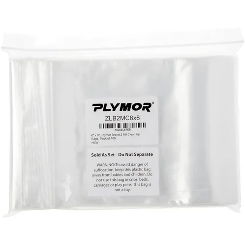 Vista 3 de Bolsas de plástico reutilizables con cierre de Plymor 6x8 pulgadas, 1000 Plastic poly bags for hardware, crafts, beads, jewelry, cosmetics, candy