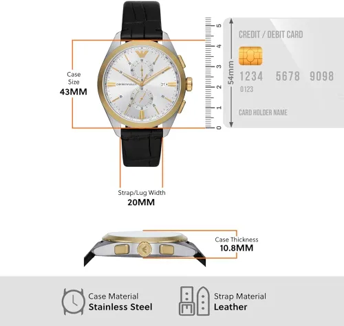 Vista 5 de Emporio Armani Men's Chronograph Watch