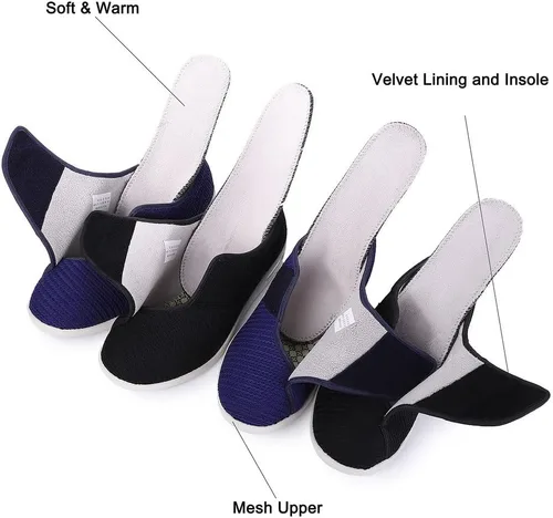 Vista 4 de Zapatos para diabéticos para hombres, zapatos anchos para hombres mayores, cierre ajustable, ligeros, transpirables, pies hinchados, tenis