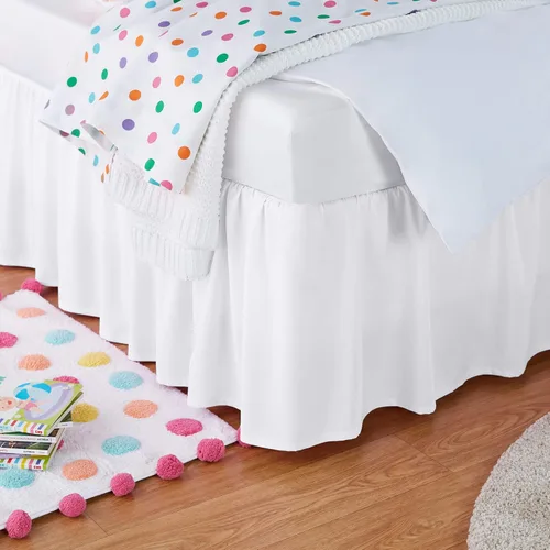 Vista 9 de Amazon Basics Rodapié ligero con volantes para cama, estilo clásico, suave y elegante, 100% microfibra con caída de 16 pulgadas (40.64 cm)