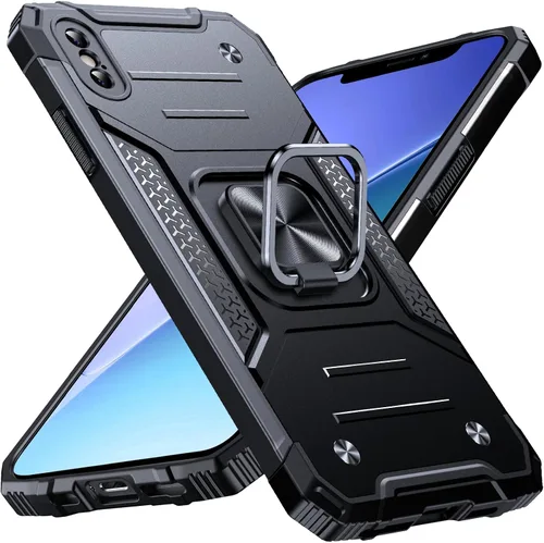 Vista 30 de Anqrp Funda resistente para iPhone 6/7/8/SE/SE2 con soporte de anillo mejorado y agarre, grado militar, a prueba de golpes, resistente y robusta
