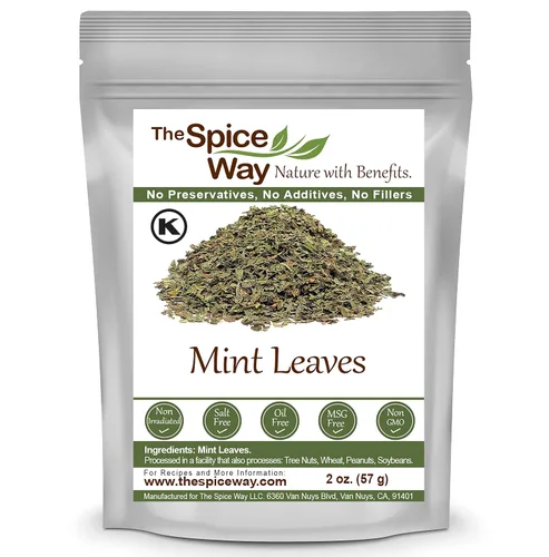 Vista 2 de The Spice Way Hojas de menta 2 oz, hojas de mejorana 2 oz y hojas de tomillo 4 oz
