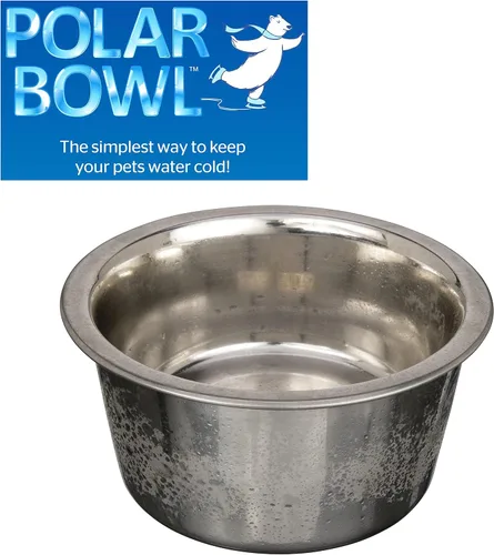 Vista 2 de Neater Pets Polar Bowl - Cuenco congelador para agua helada y fría para perros y gatos, perfecto para días calurosos de verano, (3.5 tazas)