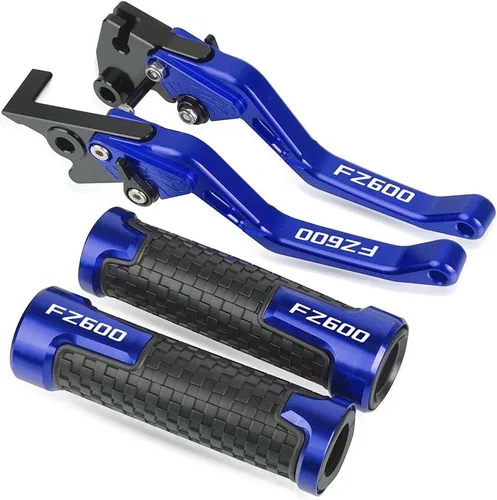 Vista 13 de DOUKI Para Yamaha FZ600 1987 1989 1988 FZ 600 FZ600 empuñaduras de motocicleta Manillar CNC Aluminio Ajustable Palancas de embrague de freno Palanca