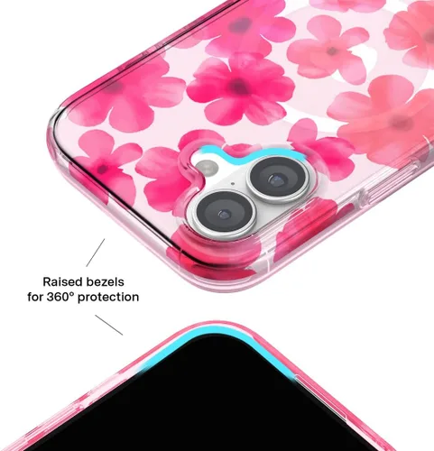 Vista 760 de VELVET CAVIAR Funda para iPhone 15, compatible con MagSafe, probada contra caídas de 10 pies, fundas protectoras de diseño, leopardo color rosa