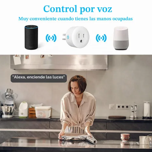 Vista 6 de Enchufe inteligente, DOGAIN Zigbee Smart Plugs Outlet funciona con ST y Echo Plus Hub Control de voz compatible con Alexa y el Asistente de Google