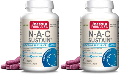 Vista 11 de Jarrow Formulas N-A-C Sustain, mejora función del hígado y pulmón, 0.021 oz, SUS, 1, 1